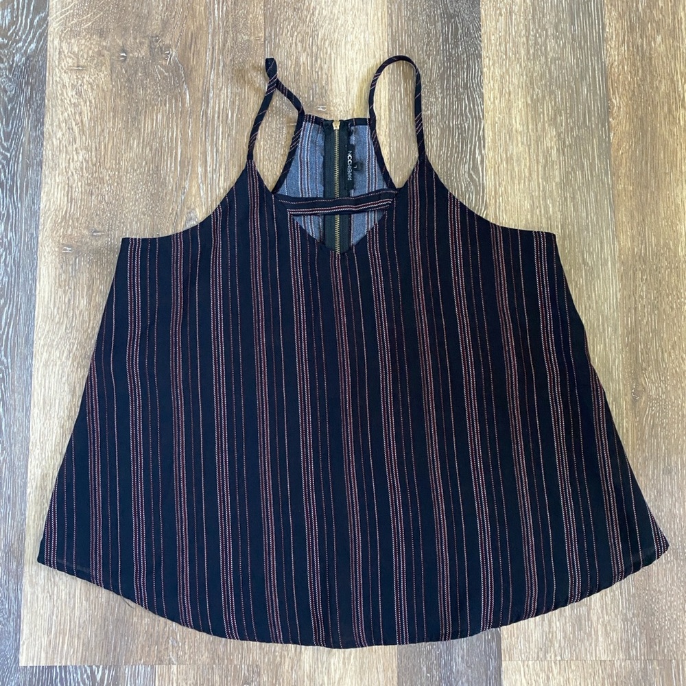 Papermoon spaghetti strap striped blouse